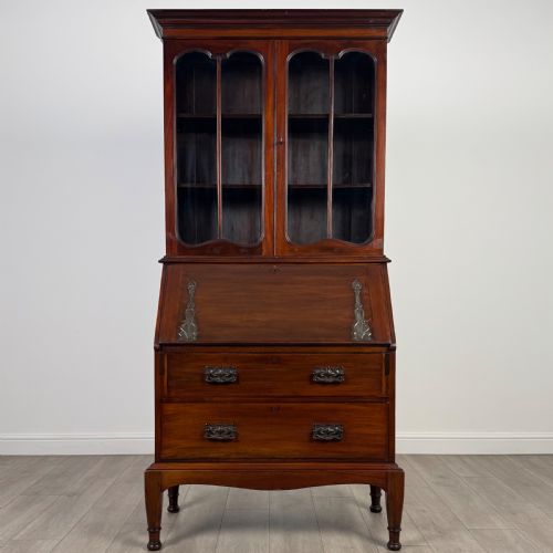 ANTIQUE 20TH CENTURY BUREAU BOOKCASE IN MAHOGANY - ADDITIONAL PHOTO 1