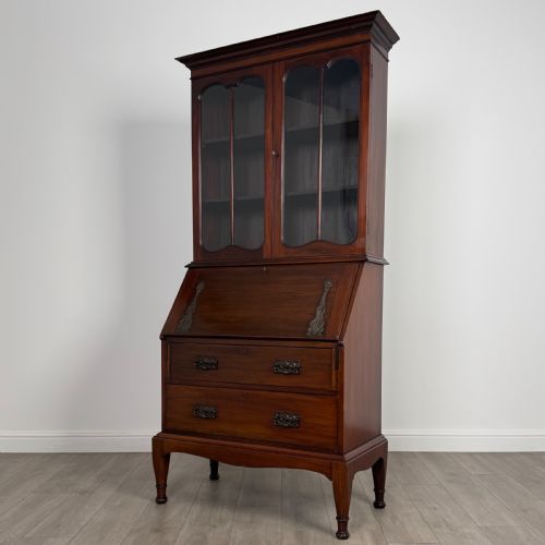 ANTIQUE 20TH CENTURY BUREAU BOOKCASE IN MAHOGANY - ADDITIONAL PHOTO 3