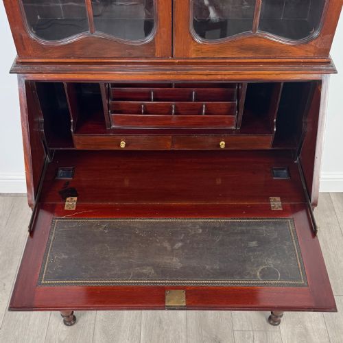 ANTIQUE 20TH CENTURY BUREAU BOOKCASE IN MAHOGANY - ADDITIONAL PHOTO 10