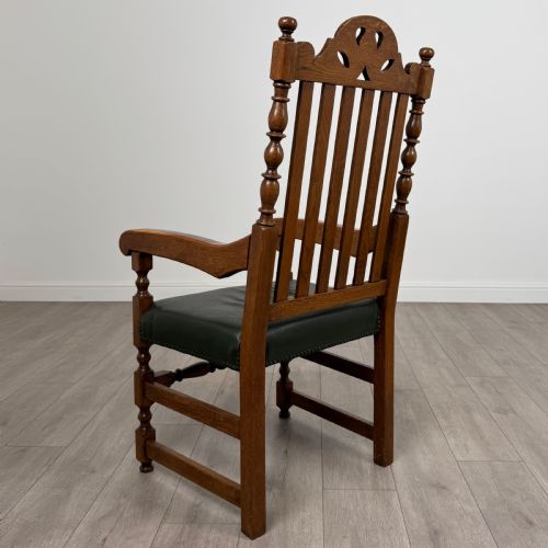 ANTIQUE 20TH CENTURY FINE QUALITY SET OF 10 OAK DINING CHAIRS - ADDITIONAL PHOTO 2