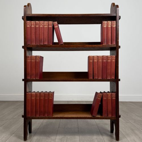 antique 20th century arts crafts oak bookcase by liberty co - CATEGORY: ANTIQUE BOOKCASES - DATED EDWARDIAN