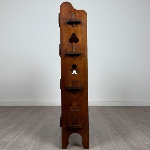 ANTIQUE 20TH CENTURY ARTS CRAFTS OAK BOOKCASE BY LIBERTY CO - ADDITIONAL PHOTO 7