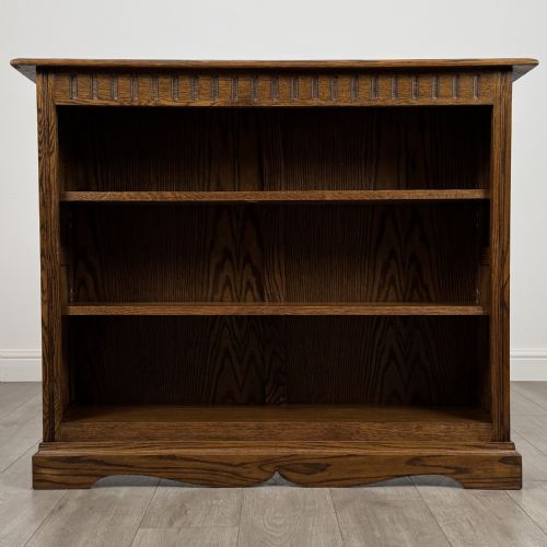 ANTIQUE 20TH CENTURY OPEN BOOKCASE IN OAK - ADDITIONAL PHOTO 1