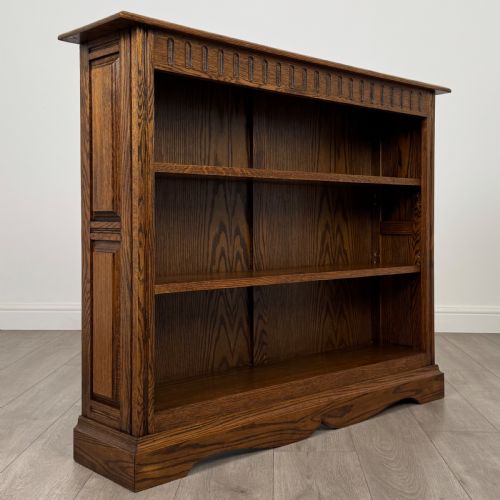 ANTIQUE 20TH CENTURY OPEN BOOKCASE IN OAK - ADDITIONAL PHOTO 8