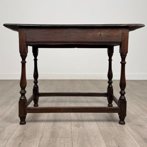 ANTIQUE 18TH CENTURY GOOD QUALITY SIDE TABLE IN OAK - ADDITIONAL PHOTO 4