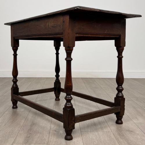 ANTIQUE 18TH CENTURY GOOD QUALITY SIDE TABLE IN OAK - ADDITIONAL PHOTO 5