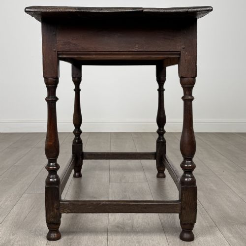ANTIQUE 18TH CENTURY GOOD QUALITY SIDE TABLE IN OAK - ADDITIONAL PHOTO 6