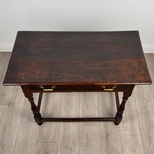 ANTIQUE 18TH CENTURY GOOD QUALITY SIDE TABLE IN OAK - ADDITIONAL PHOTO 8