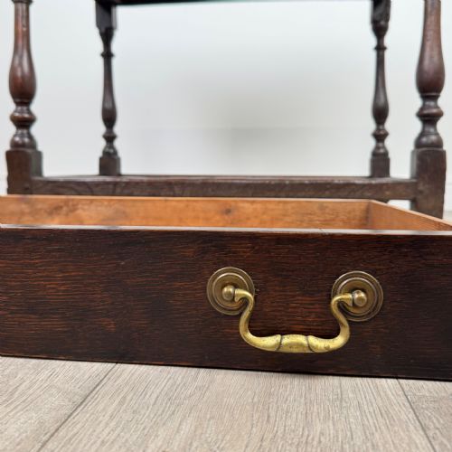 ANTIQUE 18TH CENTURY GOOD QUALITY SIDE TABLE IN OAK - ADDITIONAL PHOTO 10