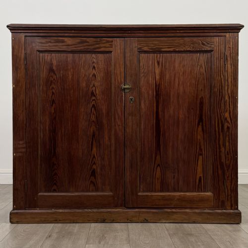 antique 19th century good quality pitch pine cupboard - CATEGORY: ANTIQUE CUPBOARDS - DATED VICTORIAN