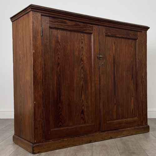 ANTIQUE 19TH CENTURY GOOD QUALITY PITCH PINE CUPBOARD - ADDITIONAL PHOTO 8