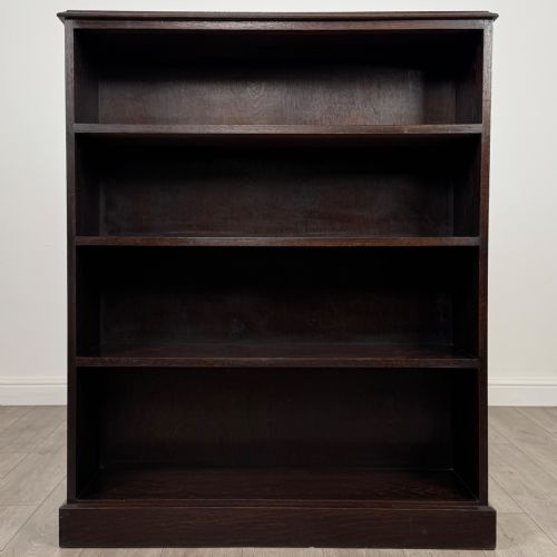 ANTIQUE 20TH CENTURY OPEN BOOKCASE IN OAK - ADDITIONAL PHOTO 1