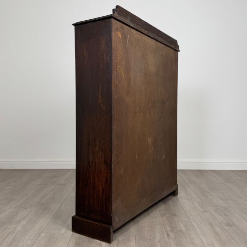 ANTIQUE 20TH CENTURY OPEN BOOKCASE IN OAK - ADDITIONAL PHOTO 4