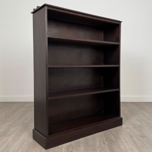 ANTIQUE 20TH CENTURY OPEN BOOKCASE IN OAK - ADDITIONAL PHOTO 8