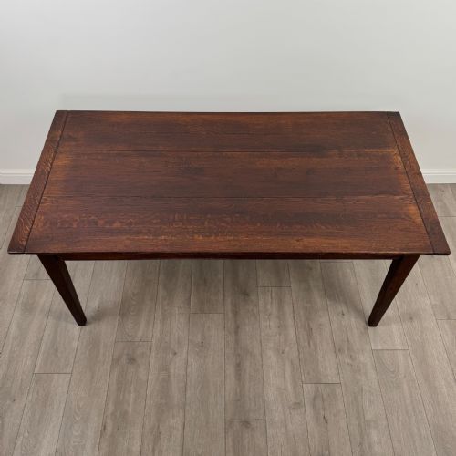 ANTIQUE 20TH CENTURY FINE QUALITY OAK DINING TABLE WITH DRAWER - ADDITIONAL PHOTO 3