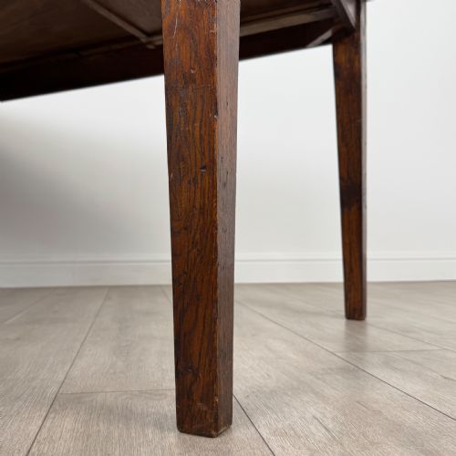 ANTIQUE 20TH CENTURY FINE QUALITY OAK DINING TABLE WITH DRAWER - ADDITIONAL PHOTO 5
