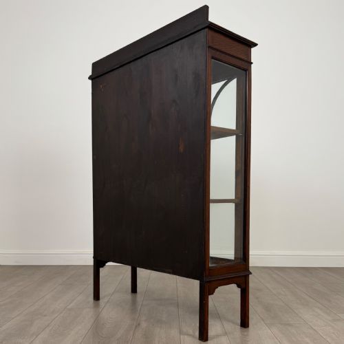 ANTIQUE 20TH CENTURY GOOD QUALITY DISPLAY CABINET IN OAK - ADDITIONAL PHOTO 7