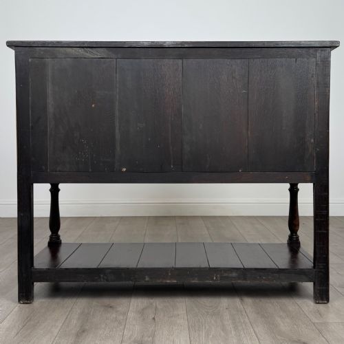 ANTIQUE 18TH CENTURY GOOD QUALITY CARVED OAK CUPBOARD - ADDITIONAL PHOTO 5
