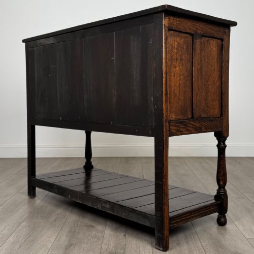 ANTIQUE 18TH CENTURY GOOD QUALITY CARVED OAK CUPBOARD - ADDITIONAL PHOTO 6