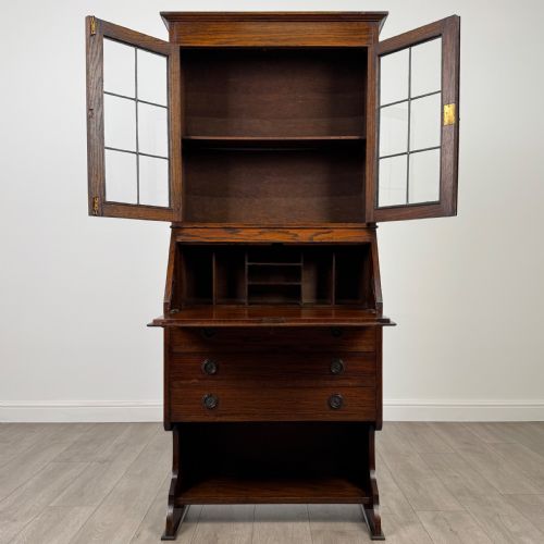 ANTIQUE 20TH CENTURY BUREAU BOOKCASE IN OAK - ADDITIONAL PHOTO 2