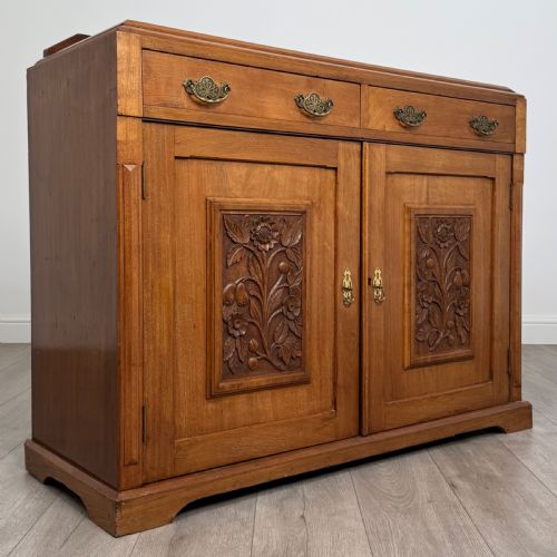 ANTIQUE 20TH CENTURY CARVED SIDEBOARD IN WALNUT - ADDITIONAL PHOTO 8