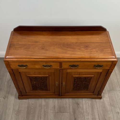 ANTIQUE 20TH CENTURY CARVED SIDEBOARD IN WALNUT - ADDITIONAL PHOTO 9