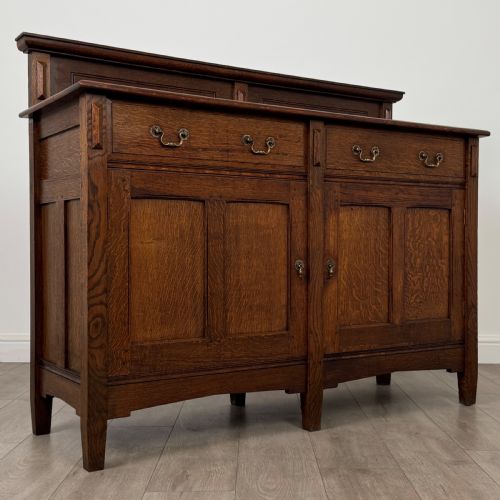 ANTIQUE 20TH CENTURY GOOD QUALITY OAK SIDEBOARD - ADDITIONAL PHOTO 7