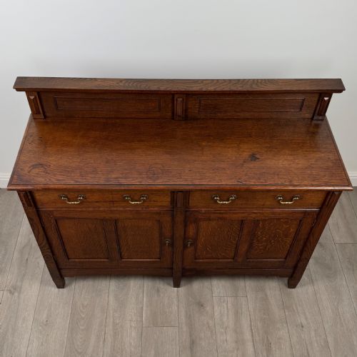 ANTIQUE 20TH CENTURY GOOD QUALITY OAK SIDEBOARD - ADDITIONAL PHOTO 8