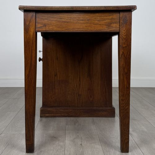 ANTIQUE 20TH CENTURY GOOD QUALITY DESK IN OAK - ADDITIONAL PHOTO 3