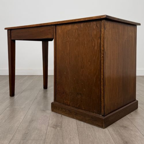 ANTIQUE 20TH CENTURY GOOD QUALITY DESK IN OAK - ADDITIONAL PHOTO 6