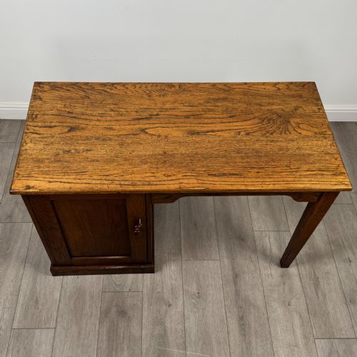 ANTIQUE 20TH CENTURY GOOD QUALITY DESK IN OAK - ADDITIONAL PHOTO 8