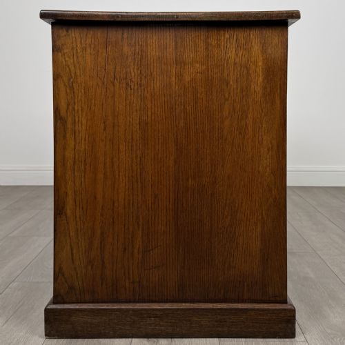 ANTIQUE 20TH CENTURY GOOD QUALITY DESK IN OAK - ADDITIONAL PHOTO 9