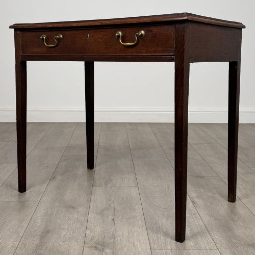 ANTIQUE 18TH CENTURY GOOD QUALITY WRITING TABLE IN OAK - ADDITIONAL PHOTO 1