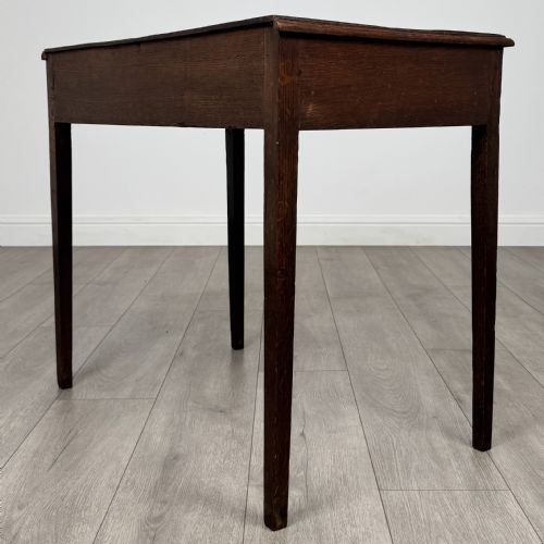 ANTIQUE 18TH CENTURY GOOD QUALITY WRITING TABLE IN OAK - ADDITIONAL PHOTO 5
