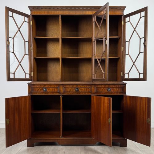 VINTAGE 20TH CENTURY BOOKCASE IN MAHOGANY - ADDITIONAL PHOTO 2