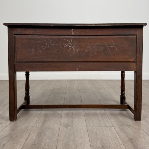 ANTIQUE 20TH CENTURY GOOD QUALITY DESK IN OAK - ADDITIONAL PHOTO 4
