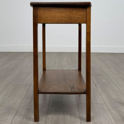 ANTIQUE 20TH CENTURY GOOD QUALITY OAK SIDE TABLE - ADDITIONAL PHOTO 2