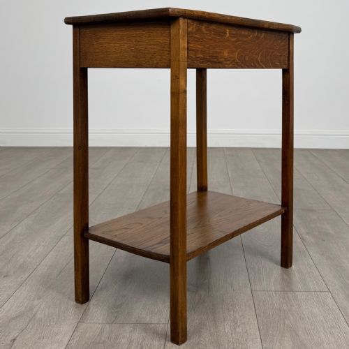 ANTIQUE 20TH CENTURY GOOD QUALITY OAK SIDE TABLE - ADDITIONAL PHOTO 3
