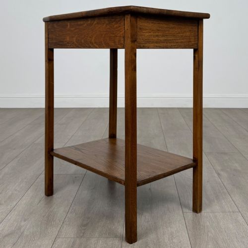 ANTIQUE 20TH CENTURY GOOD QUALITY OAK SIDE TABLE - ADDITIONAL PHOTO 5