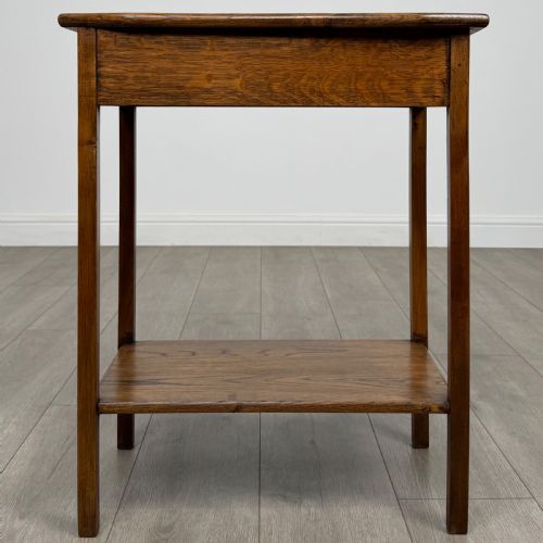 ANTIQUE 20TH CENTURY GOOD QUALITY OAK SIDE TABLE - ADDITIONAL PHOTO 6