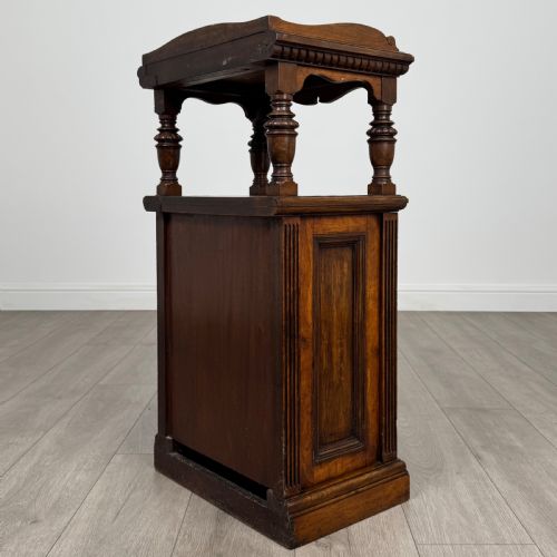 ANTIQUE 19TH CENTURY GOOD QUALITY CARVED OAK CABINET - ADDITIONAL PHOTO 6