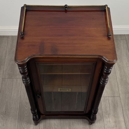 ANTIQUE 19TH CENTURY GLAZED CABINET IN MAHOGANY - ADDITIONAL PHOTO 8