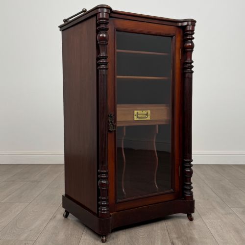 ANTIQUE 19TH CENTURY GLAZED CABINET IN MAHOGANY - ADDITIONAL PHOTO 1