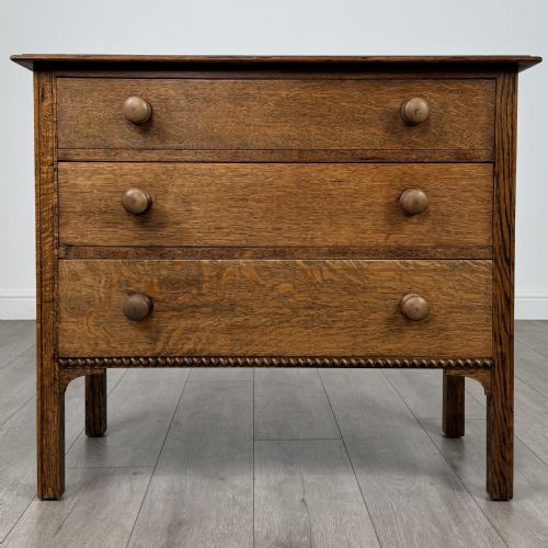 antique 20th century golden oak chest of drawers - CATEGORY: ANTIQUE CHEST OF DRAWERS - DATED EDWARDIAN
