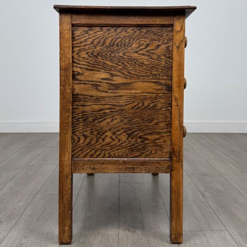 ANTIQUE 20TH CENTURY GOLDEN OAK CHEST OF DRAWERS - ADDITIONAL PHOTO 6