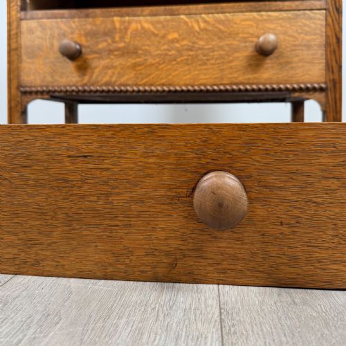 ANTIQUE 20TH CENTURY GOLDEN OAK CHEST OF DRAWERS - ADDITIONAL PHOTO 10