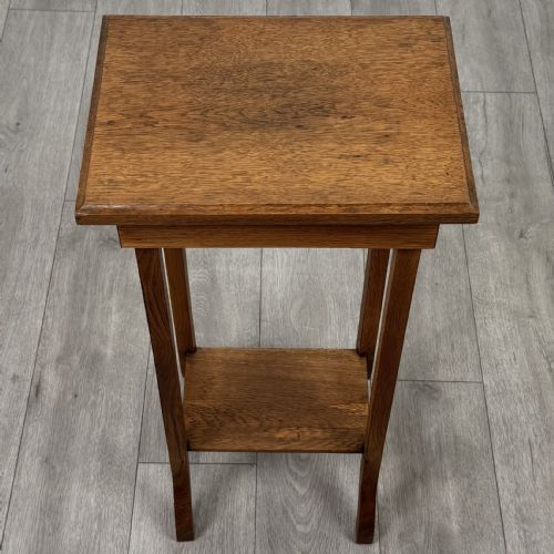 ANTIQUE 20TH CENTURY ARTS CRAFTS OAK SIDE TABLE - ADDITIONAL PHOTO 8
