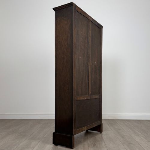 ANTIQUE 20TH CENTURY GOOD QUALITY OAK DISPLAY CABINET - ADDITIONAL PHOTO 5