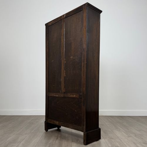 ANTIQUE 20TH CENTURY GOOD QUALITY OAK DISPLAY CABINET - ADDITIONAL PHOTO 7