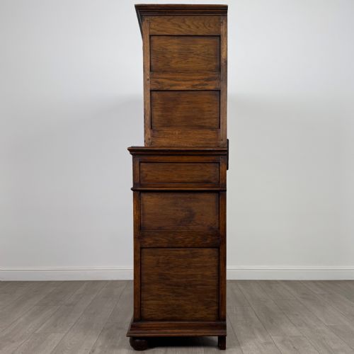 ANTIQUE 19TH CENTURY GOOD QUALITY CARVED OAK CUPBOARD - ADDITIONAL PHOTO 3
